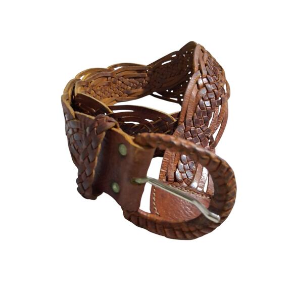 Vintage Y2K Weaved Leather Women's size 30"-32" Grunge Western Boho Casual Belt - Picture 8 of 12